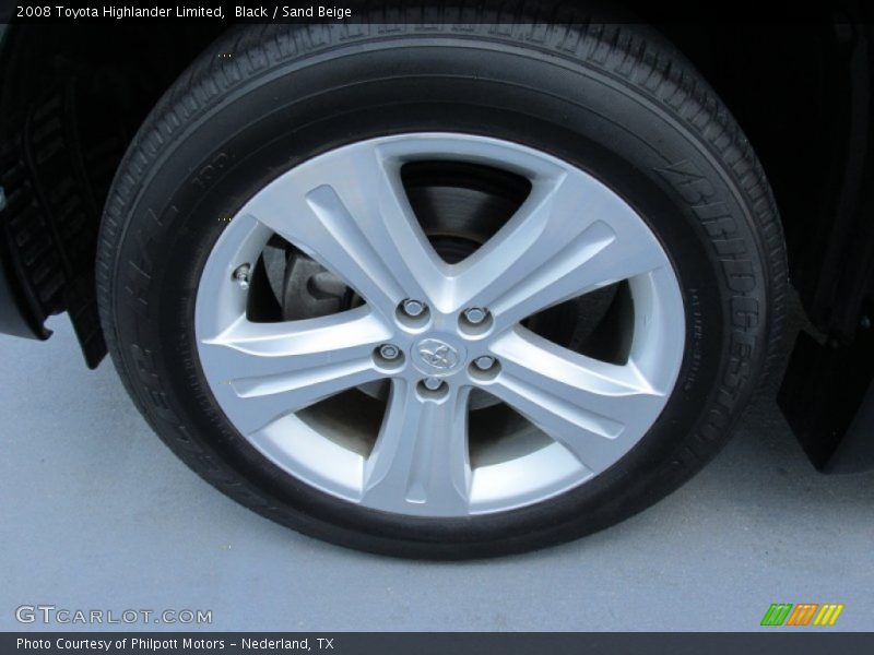 Black / Sand Beige 2008 Toyota Highlander Limited