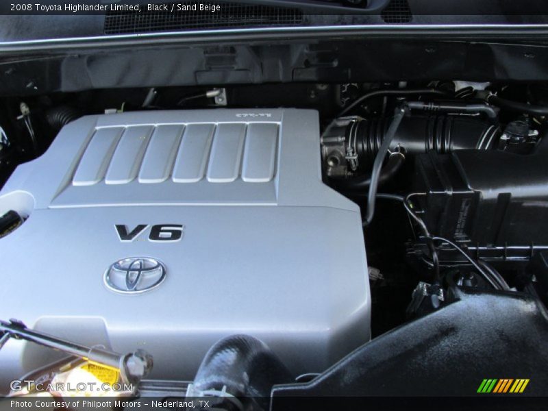 Black / Sand Beige 2008 Toyota Highlander Limited
