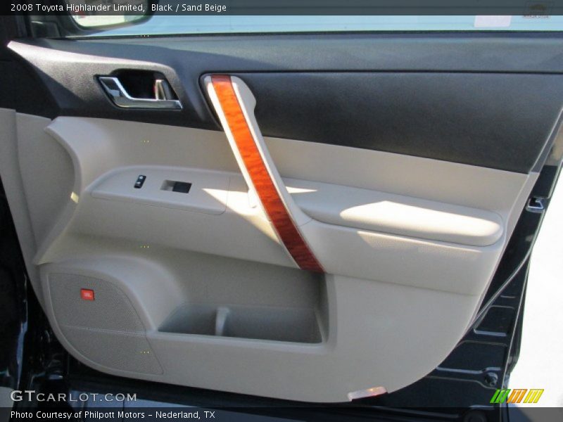 Black / Sand Beige 2008 Toyota Highlander Limited