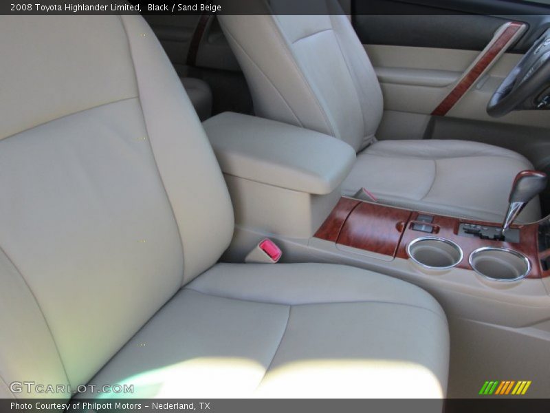Black / Sand Beige 2008 Toyota Highlander Limited