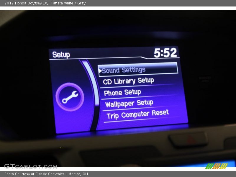 Taffeta White / Gray 2012 Honda Odyssey EX