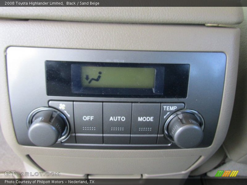 Black / Sand Beige 2008 Toyota Highlander Limited