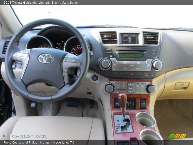 Black / Sand Beige 2008 Toyota Highlander Limited