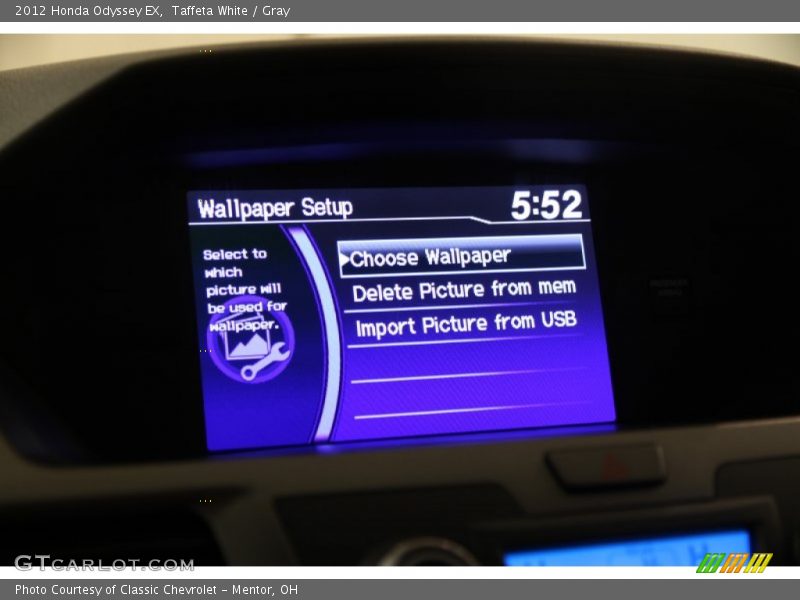 Taffeta White / Gray 2012 Honda Odyssey EX