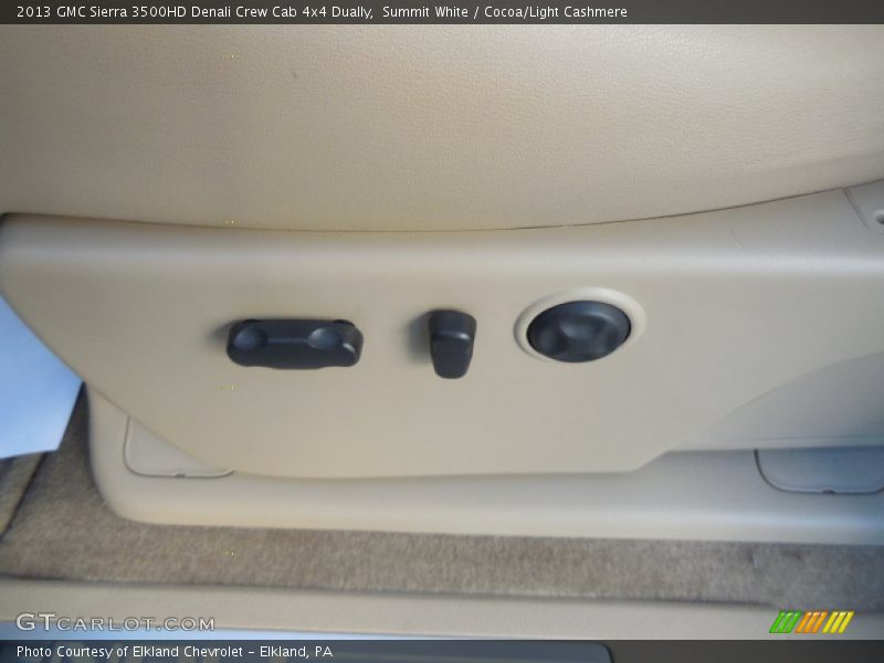 Summit White / Cocoa/Light Cashmere 2013 GMC Sierra 3500HD Denali Crew Cab 4x4 Dually