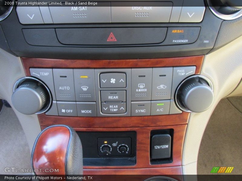 Black / Sand Beige 2008 Toyota Highlander Limited