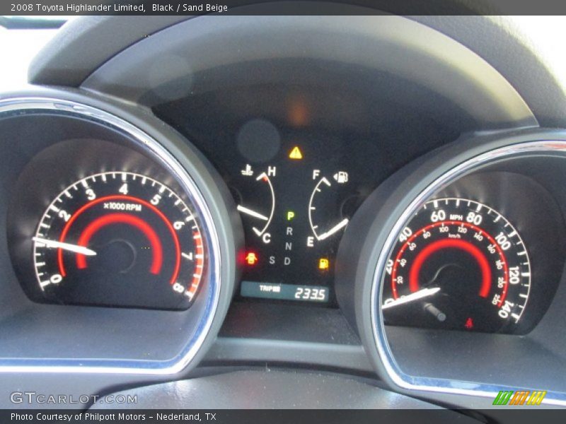 Black / Sand Beige 2008 Toyota Highlander Limited