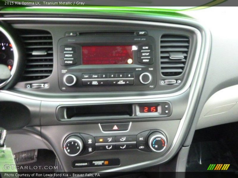 Titanium Metallic / Gray 2015 Kia Optima LX