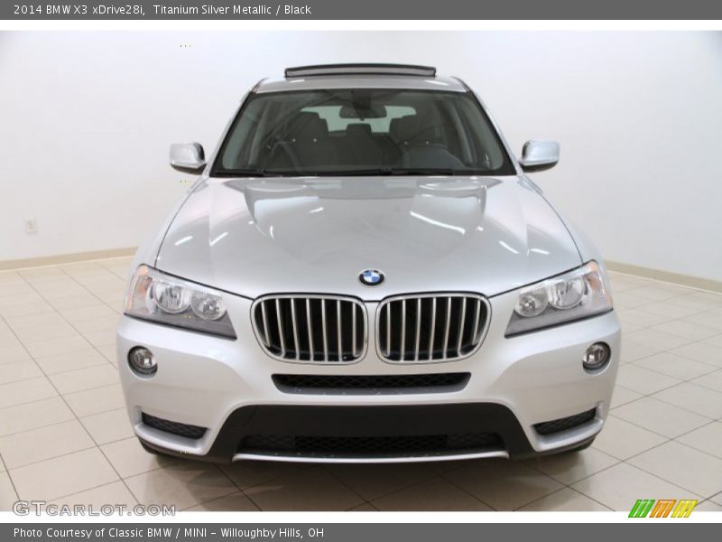 Titanium Silver Metallic / Black 2014 BMW X3 xDrive28i