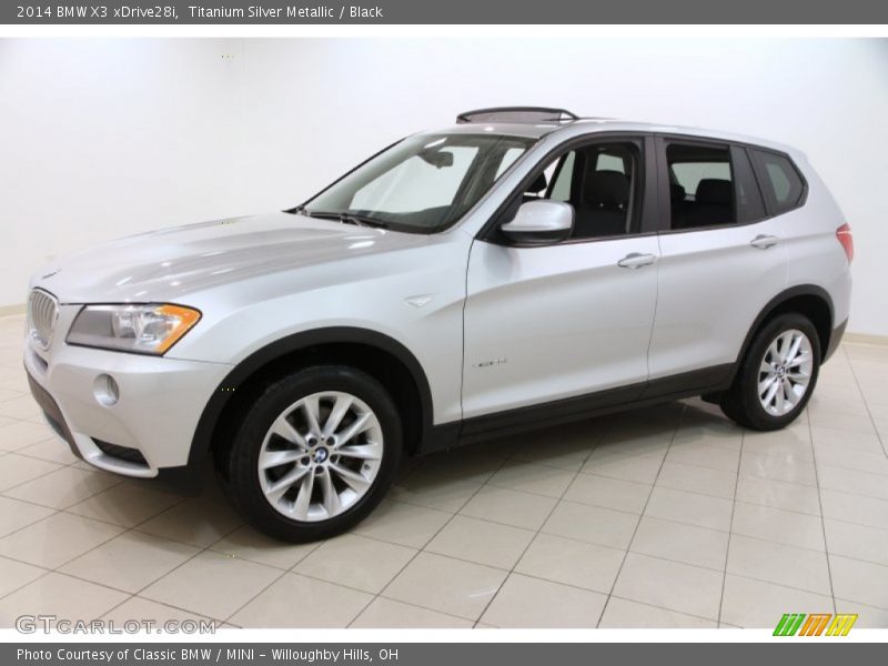 Titanium Silver Metallic / Black 2014 BMW X3 xDrive28i