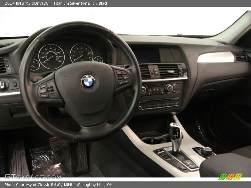 Titanium Silver Metallic / Black 2014 BMW X3 xDrive28i