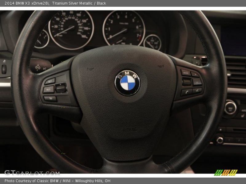 Titanium Silver Metallic / Black 2014 BMW X3 xDrive28i