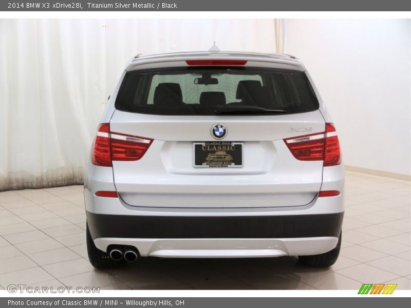 Titanium Silver Metallic / Black 2014 BMW X3 xDrive28i