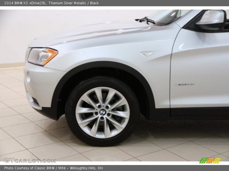 Titanium Silver Metallic / Black 2014 BMW X3 xDrive28i