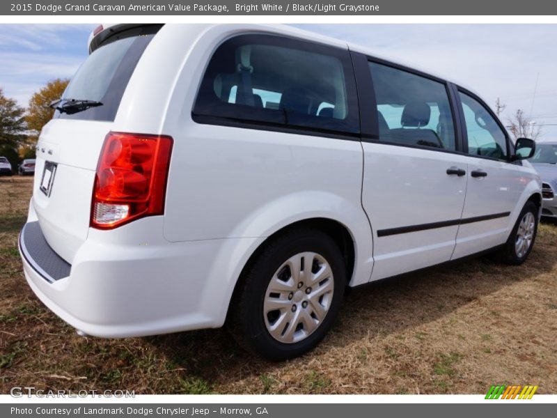 Bright White / Black/Light Graystone 2015 Dodge Grand Caravan American Value Package