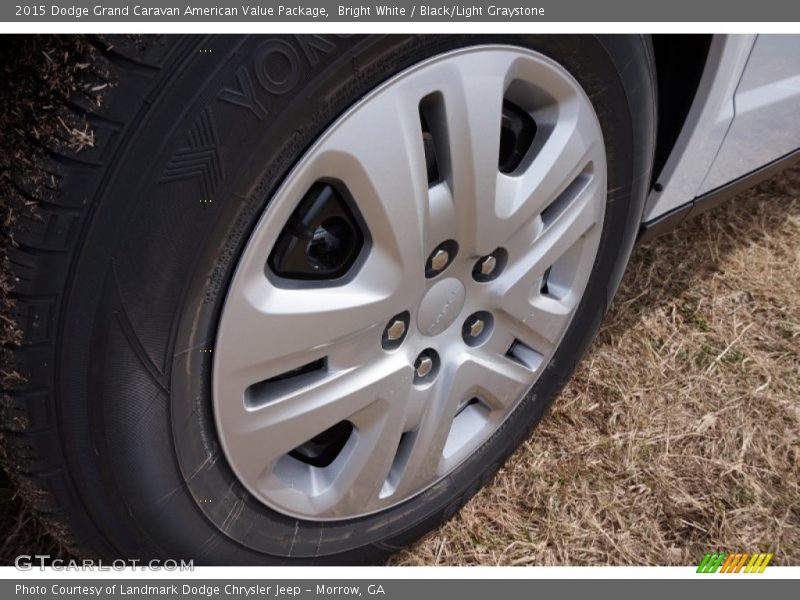 Bright White / Black/Light Graystone 2015 Dodge Grand Caravan American Value Package