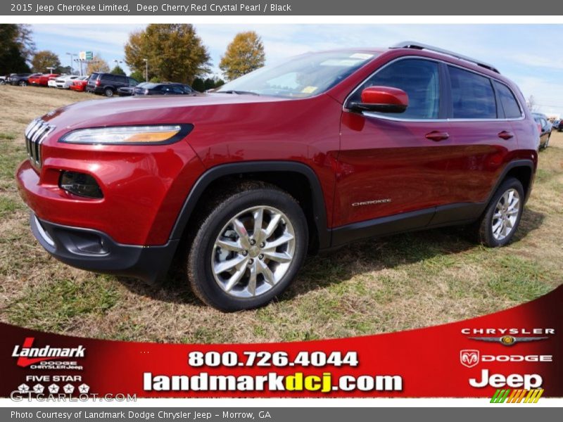 Deep Cherry Red Crystal Pearl / Black 2015 Jeep Cherokee Limited