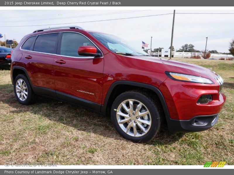 Deep Cherry Red Crystal Pearl / Black 2015 Jeep Cherokee Limited