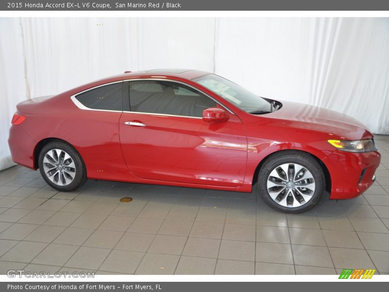 San Marino Red / Black 2015 Honda Accord EX-L V6 Coupe