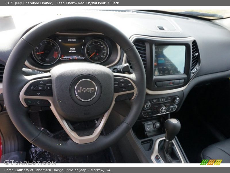 Deep Cherry Red Crystal Pearl / Black 2015 Jeep Cherokee Limited