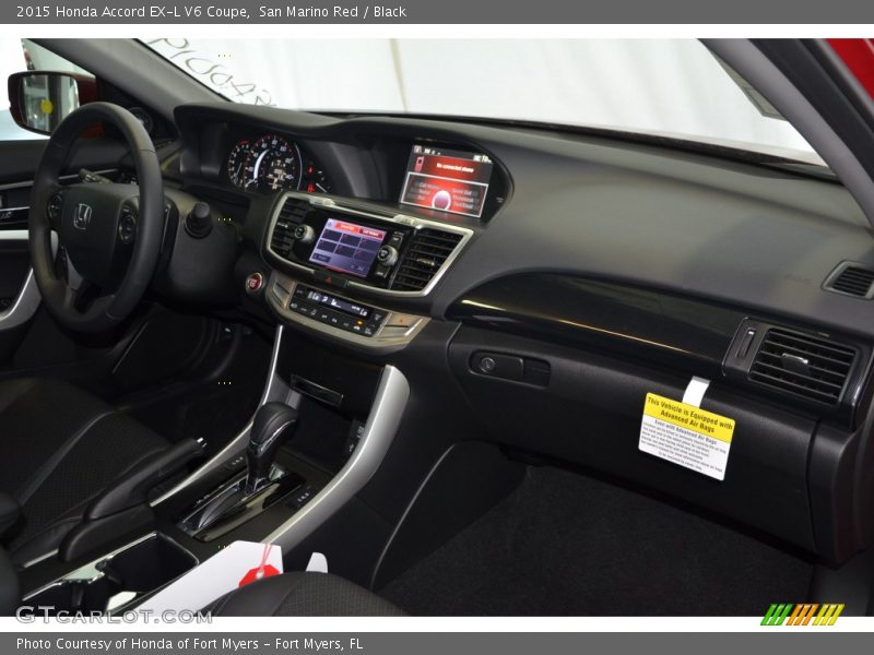 San Marino Red / Black 2015 Honda Accord EX-L V6 Coupe