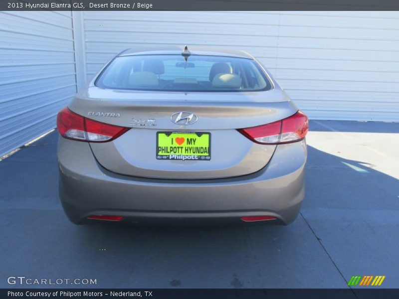 Desert Bronze / Beige 2013 Hyundai Elantra GLS