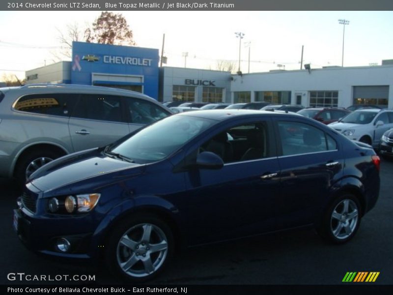 Blue Topaz Metallic / Jet Black/Dark Titanium 2014 Chevrolet Sonic LTZ Sedan