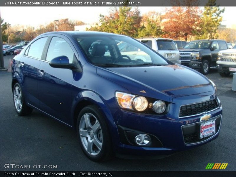 Blue Topaz Metallic / Jet Black/Dark Titanium 2014 Chevrolet Sonic LTZ Sedan
