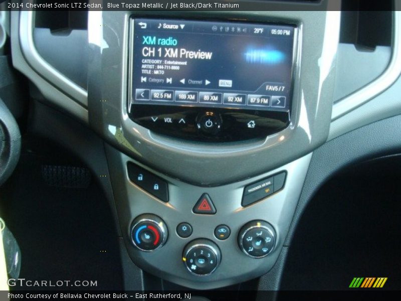 Blue Topaz Metallic / Jet Black/Dark Titanium 2014 Chevrolet Sonic LTZ Sedan