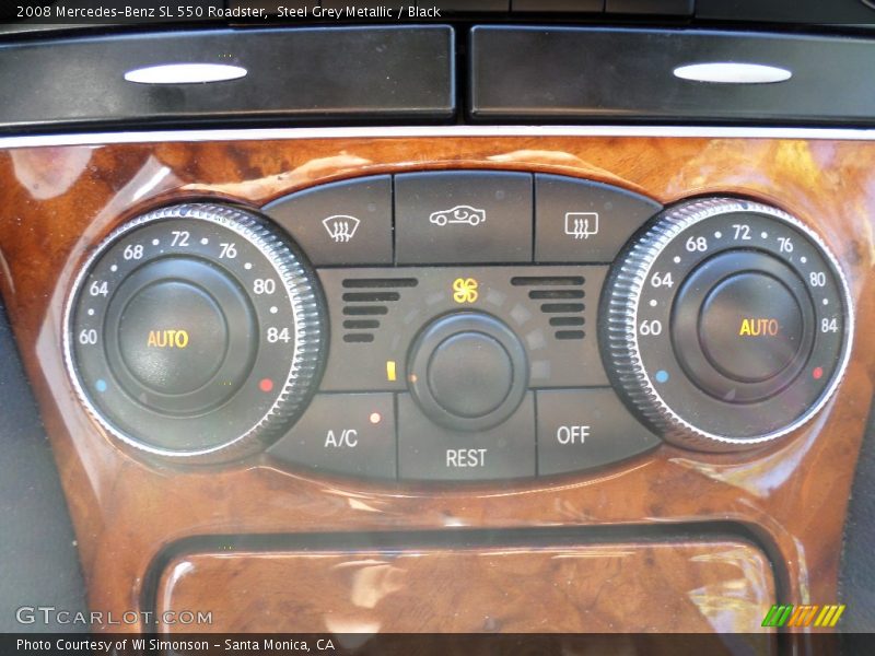 Steel Grey Metallic / Black 2008 Mercedes-Benz SL 550 Roadster
