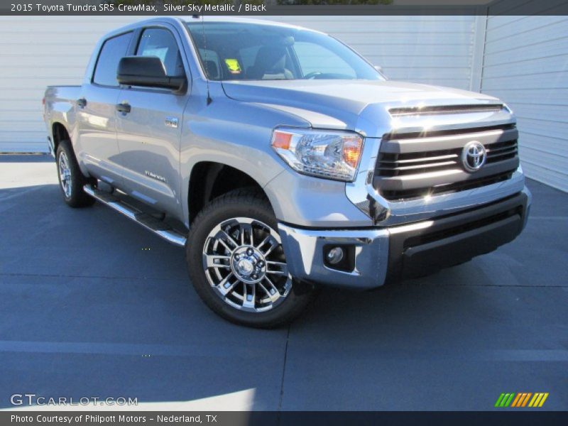 Silver Sky Metallic / Black 2015 Toyota Tundra SR5 CrewMax