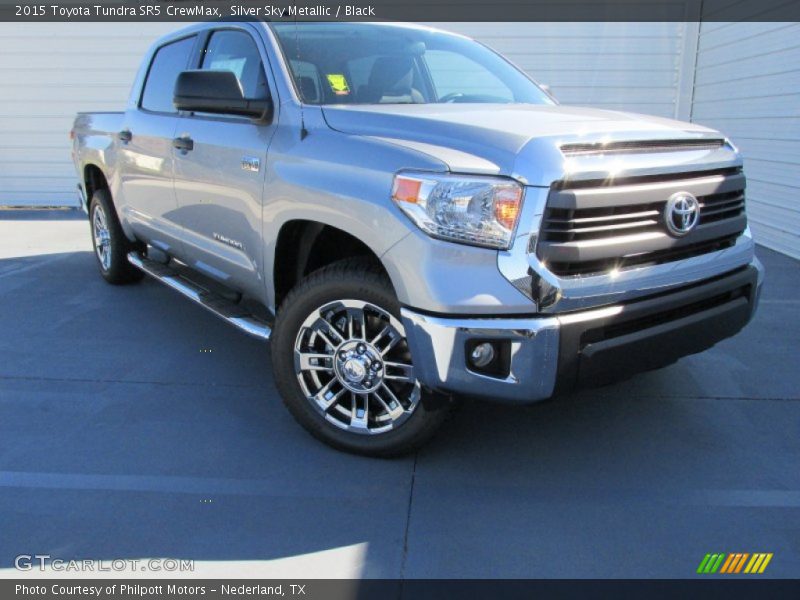 Silver Sky Metallic / Black 2015 Toyota Tundra SR5 CrewMax