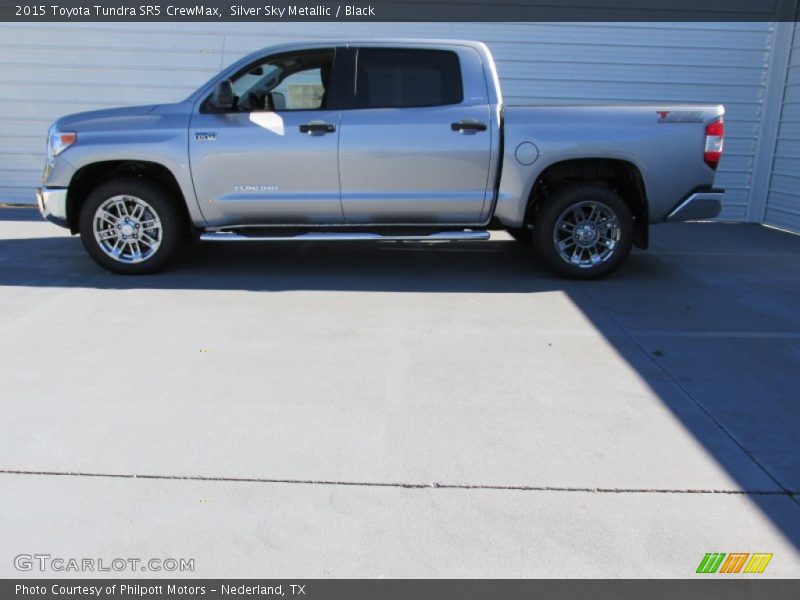 Silver Sky Metallic / Black 2015 Toyota Tundra SR5 CrewMax