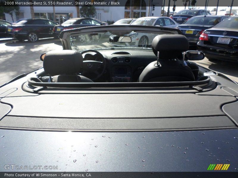 Steel Grey Metallic / Black 2008 Mercedes-Benz SL 550 Roadster