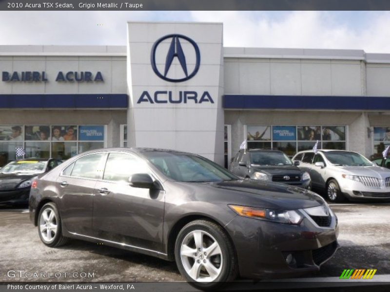 Grigio Metallic / Taupe 2010 Acura TSX Sedan