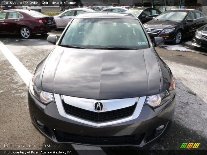 Grigio Metallic / Taupe 2010 Acura TSX Sedan