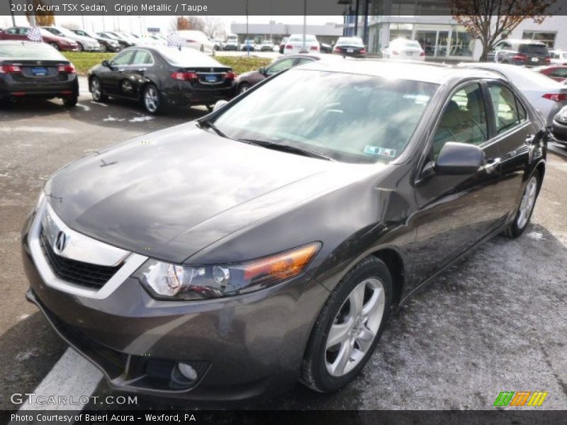 Grigio Metallic / Taupe 2010 Acura TSX Sedan