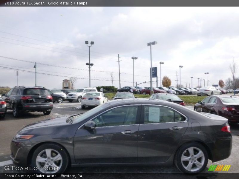 Grigio Metallic / Taupe 2010 Acura TSX Sedan