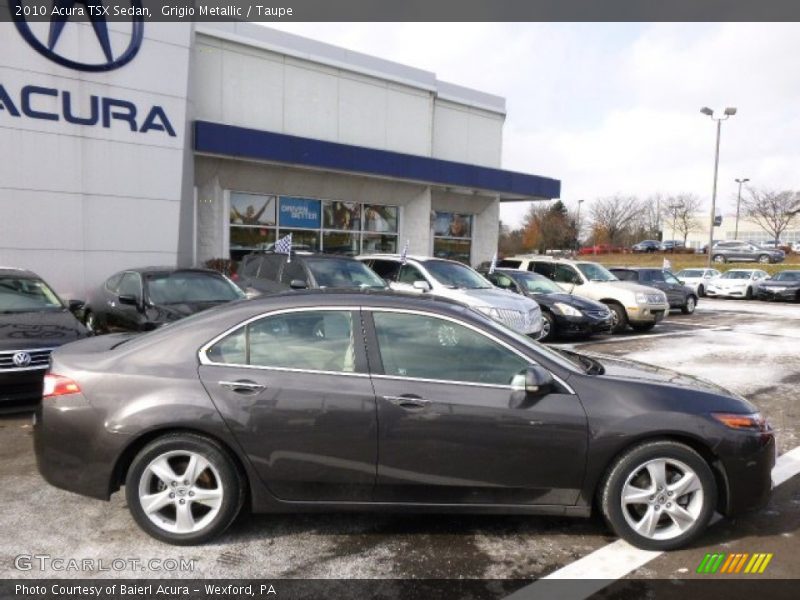 Grigio Metallic / Taupe 2010 Acura TSX Sedan
