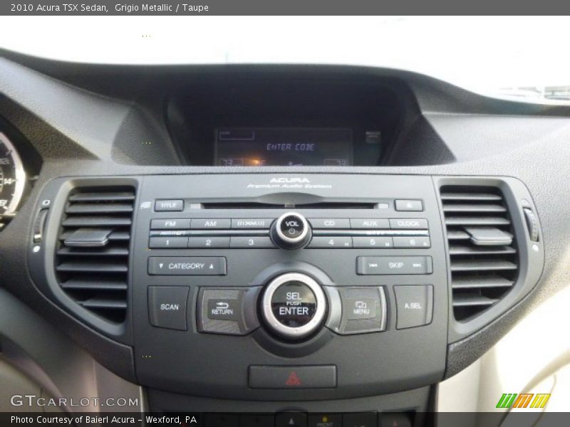 Grigio Metallic / Taupe 2010 Acura TSX Sedan