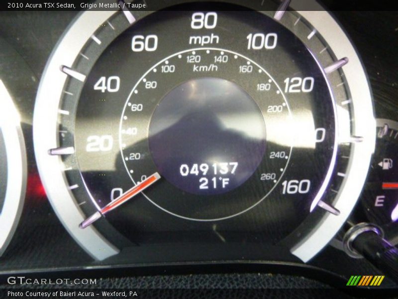 Grigio Metallic / Taupe 2010 Acura TSX Sedan