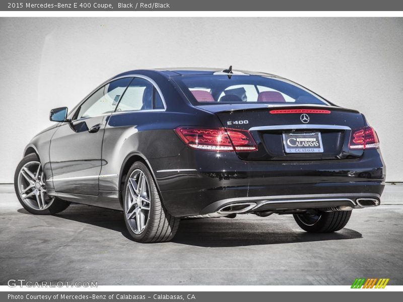 Black / Red/Black 2015 Mercedes-Benz E 400 Coupe