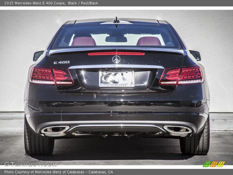 Black / Red/Black 2015 Mercedes-Benz E 400 Coupe