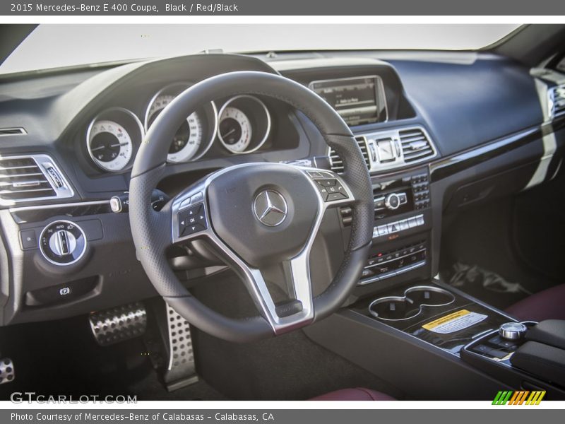 Black / Red/Black 2015 Mercedes-Benz E 400 Coupe