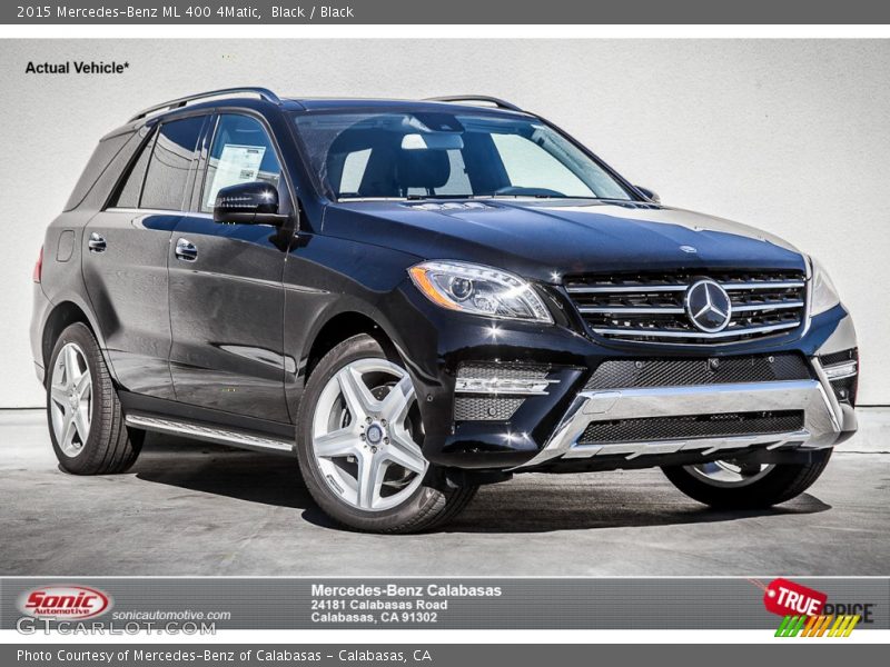Black / Black 2015 Mercedes-Benz ML 400 4Matic