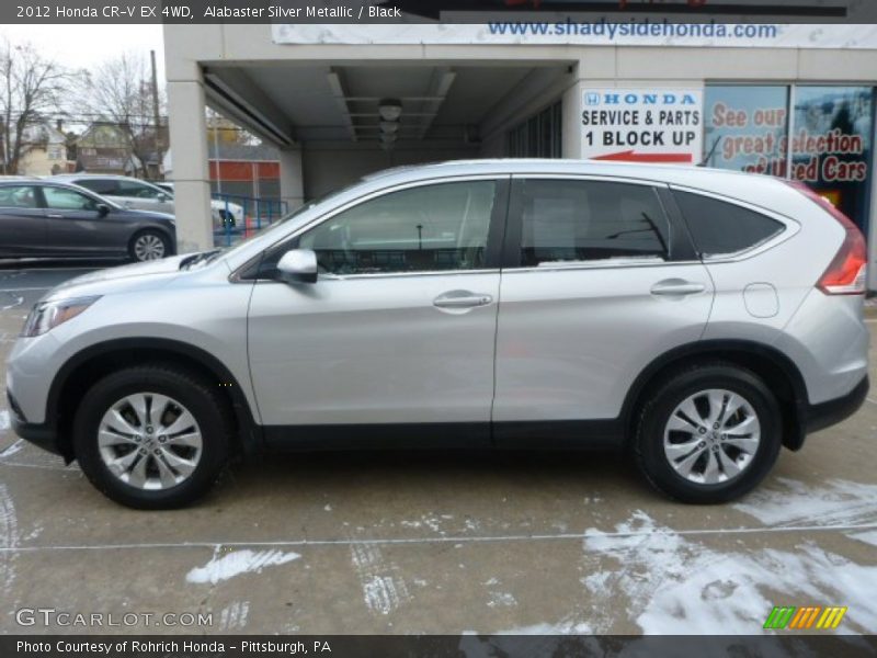 Alabaster Silver Metallic / Black 2012 Honda CR-V EX 4WD