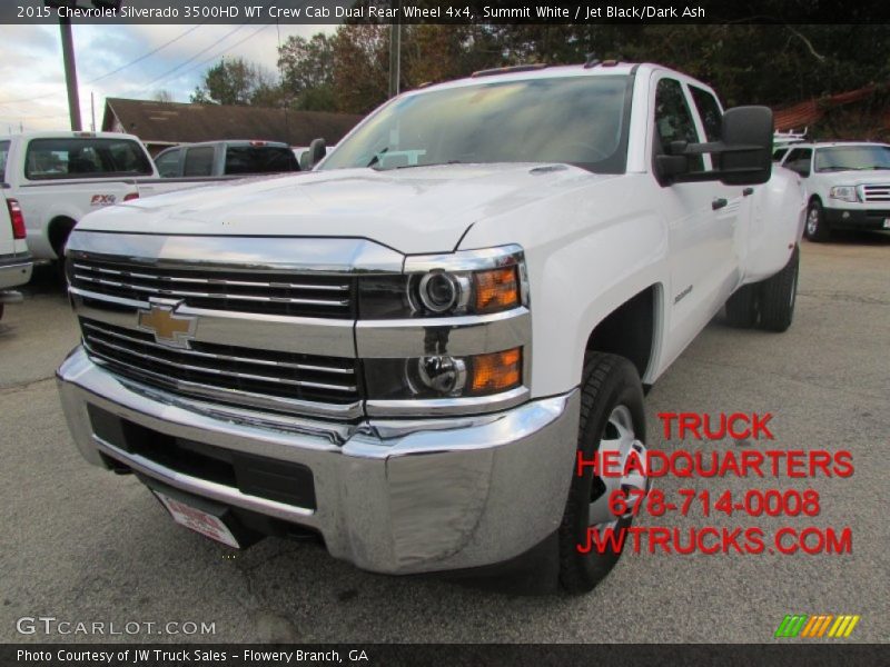 Summit White / Jet Black/Dark Ash 2015 Chevrolet Silverado 3500HD WT Crew Cab Dual Rear Wheel 4x4