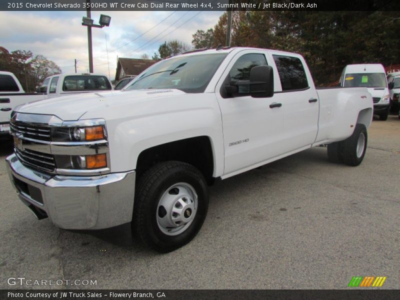 Front 3/4 View of 2015 Silverado 3500HD WT Crew Cab Dual Rear Wheel 4x4