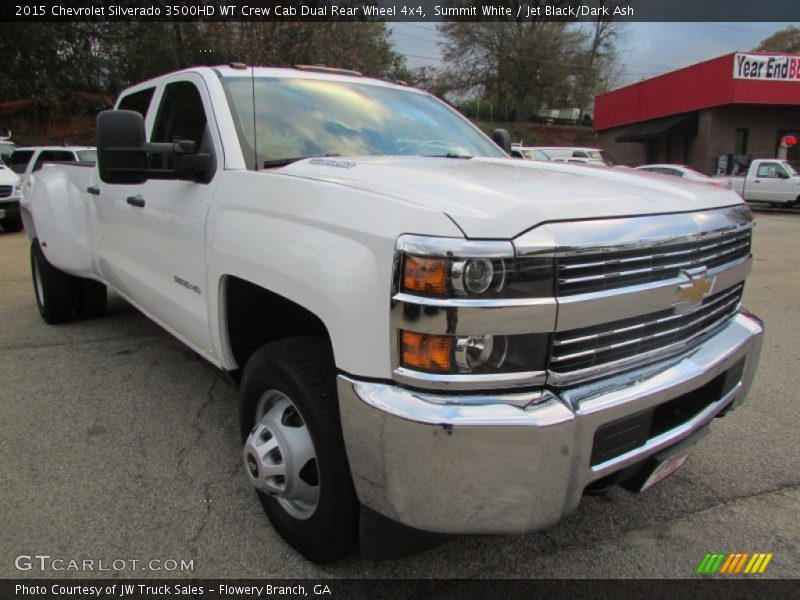 Summit White / Jet Black/Dark Ash 2015 Chevrolet Silverado 3500HD WT Crew Cab Dual Rear Wheel 4x4