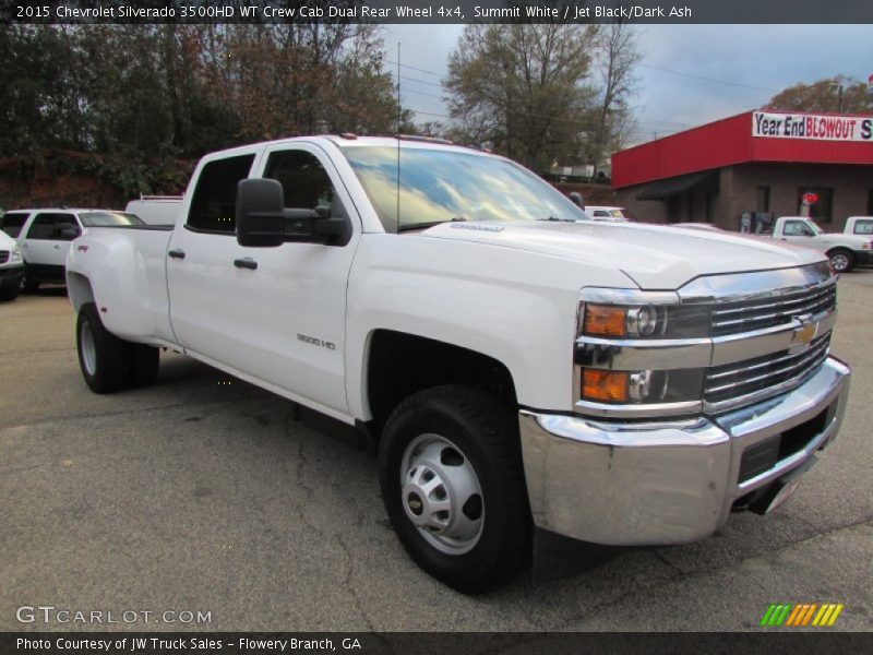 Summit White / Jet Black/Dark Ash 2015 Chevrolet Silverado 3500HD WT Crew Cab Dual Rear Wheel 4x4